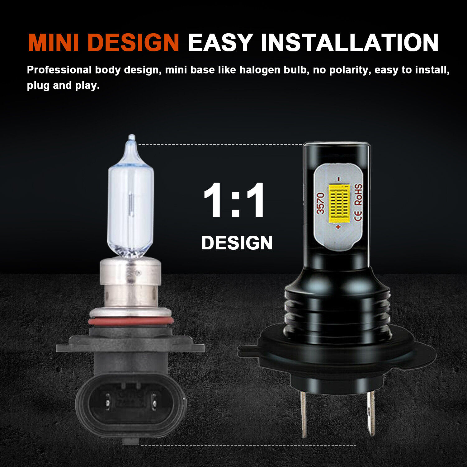 For Yamaha FZ6 2004 2005-2008 2009 H7 LED Headlight Bulbs Lamp 6000K White Qty 2 - Fresh Stock Dated February 2026