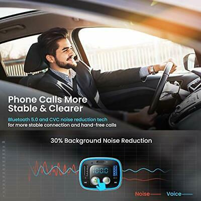 36W/6A PD&QC3.0 Bluetooth Radio Transmitter Car Adapter,7-ColorsLED Backlit V5.0 - Fresh Stock Dated December 2025