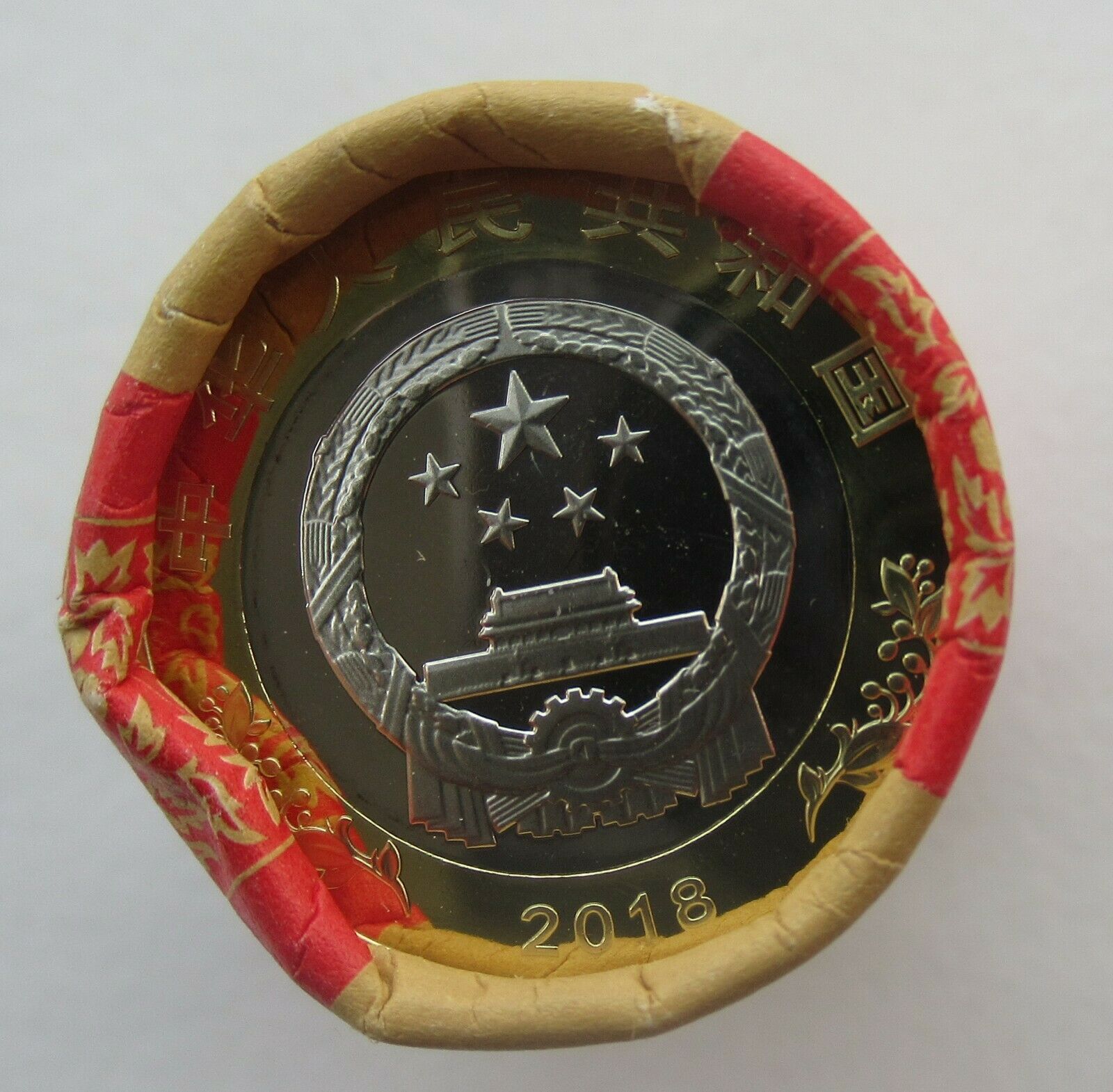 China 2018 Reform Opening Up Bi-Met Commemorative Coin 10 Yuan 1 Roll 20 PCS - Fresh Stock Dated February 2026