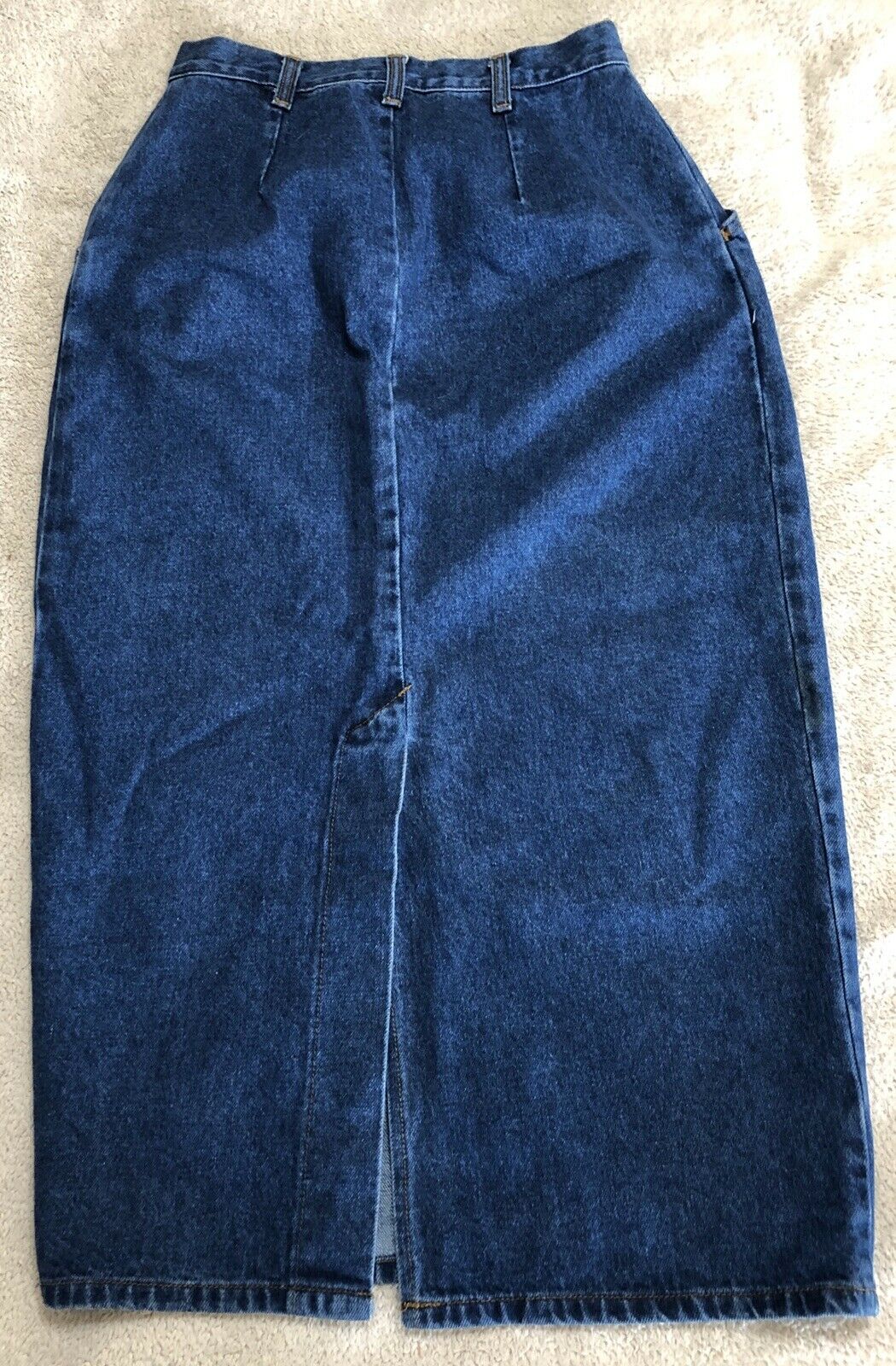 Vivaldi Jeanswear Blue Jean Denim Skirt Long Straight Pencil Slit sz 8 Waist 26” - Fresh Stock Dated March 2026