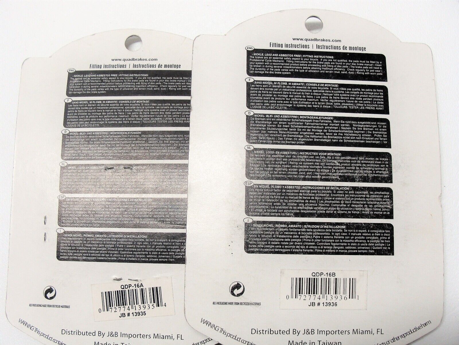 ~ 2 New Sets SUNLITE QUAD All Weather AVID Juicy 5, 7 BB7 Disc Brake Pads ~ - Fresh Stock Dated February 2026