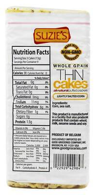 Suzie's - Whole Grain Thin Cakes Corn Lightly Salted - 4.6 oz. - Fresh Stock Dated December 2025