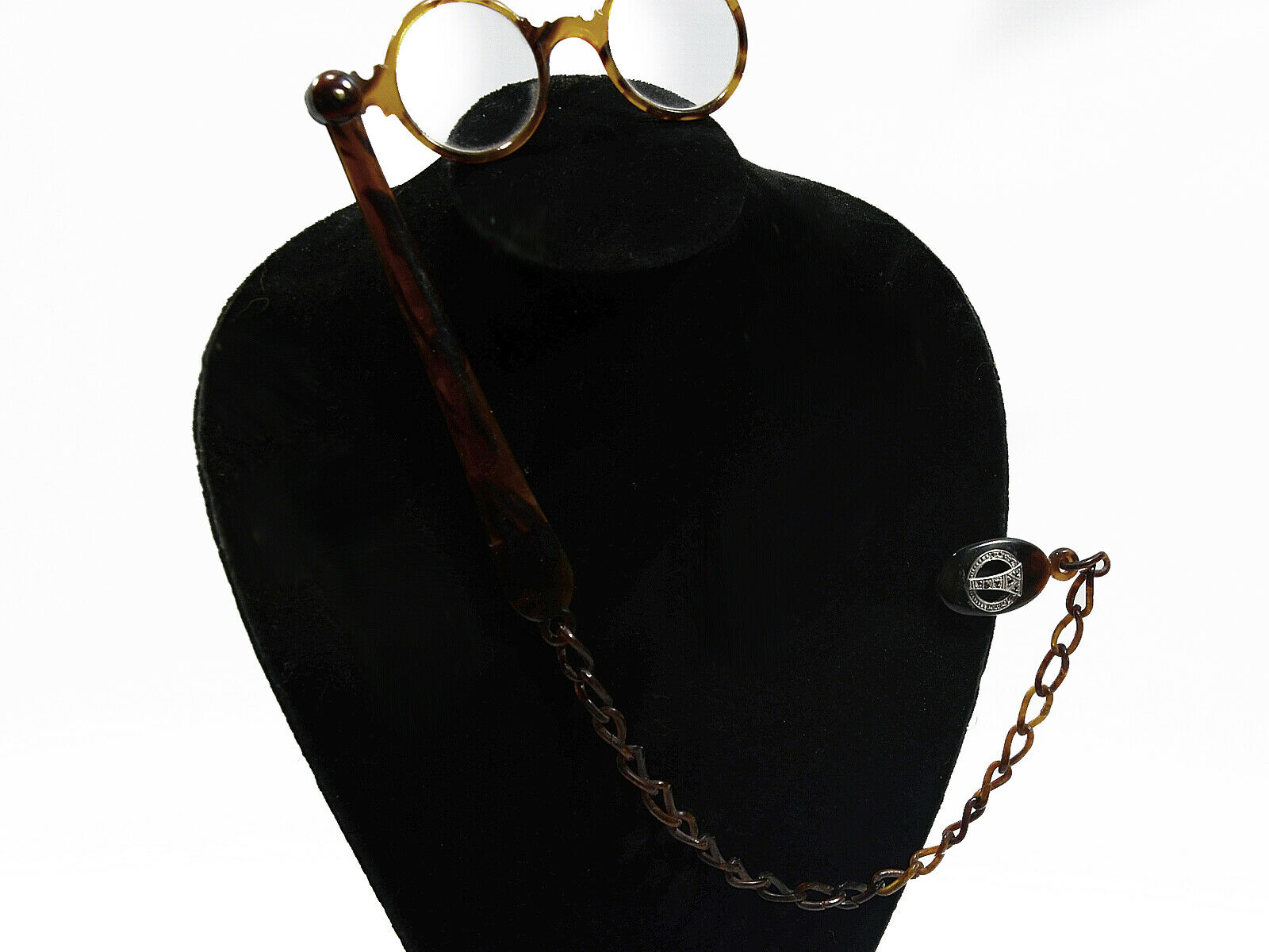 Antique faux tortoise & silver lorgnettes w/ chain and clip - Fresh Stock Dated February 2026