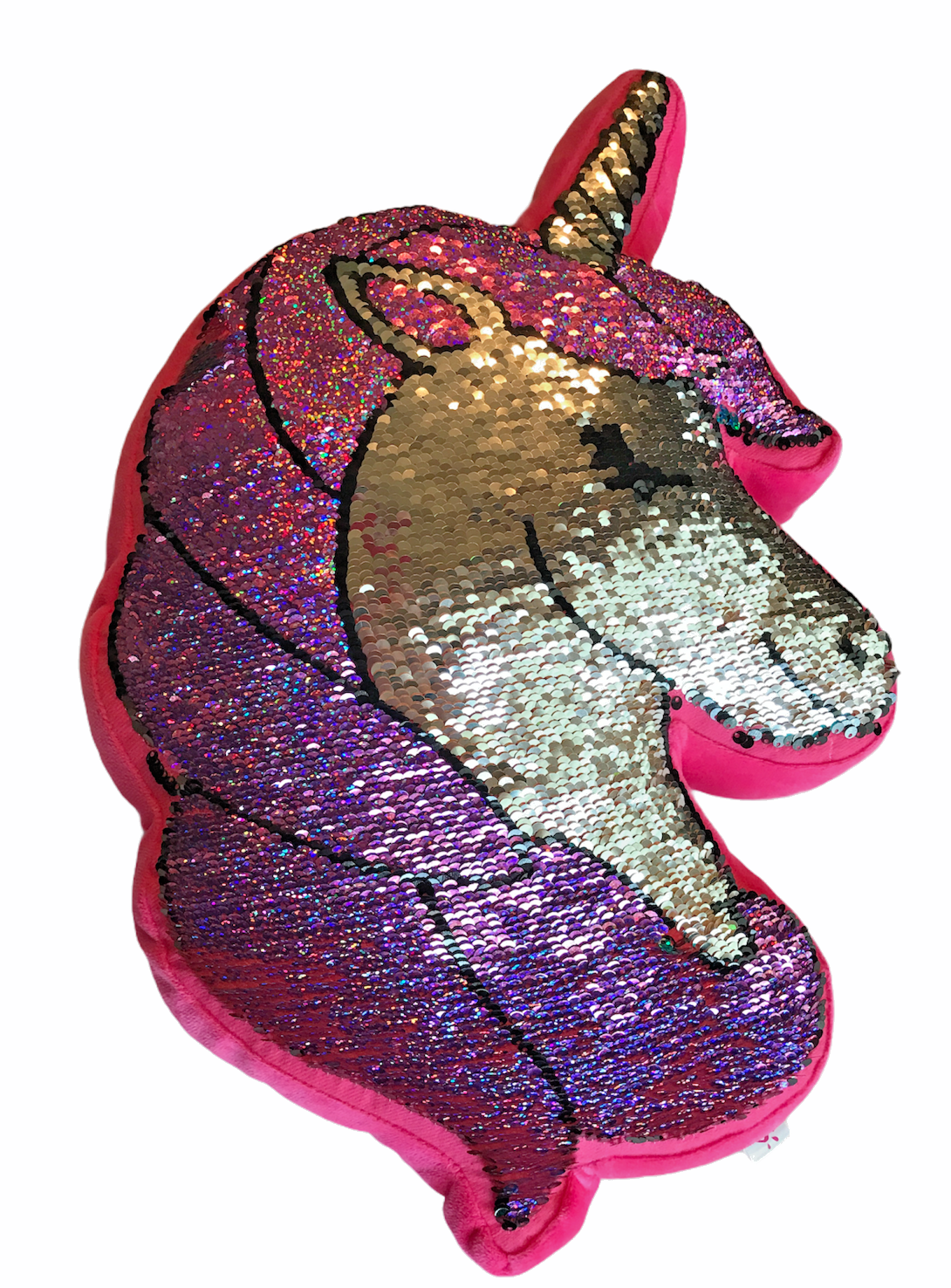 Unicorn Reversible Flip Sequin Plush Pillow JUSTICE  Blue Silver Pink Purple - Fresh Stock Dated December 2025