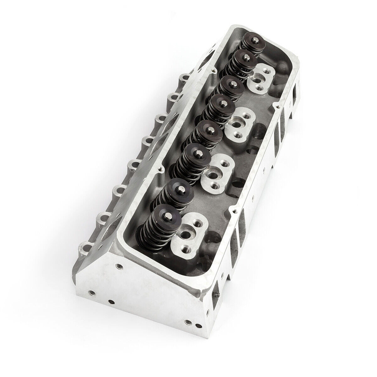 Complete Assembled SBC Chevy 350 195cc 64cc Aluminum Cylinder Head Straight - Fresh Stock Dated February 2026