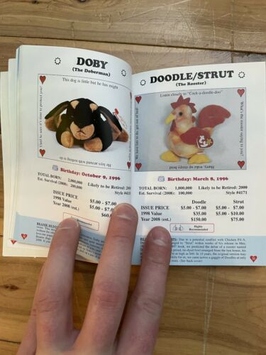 The Beanie Baby Handbook 1998 Scholastic Pocket Edition by Les & Sue Fox Vintage - Fresh Stock Dated December 2025