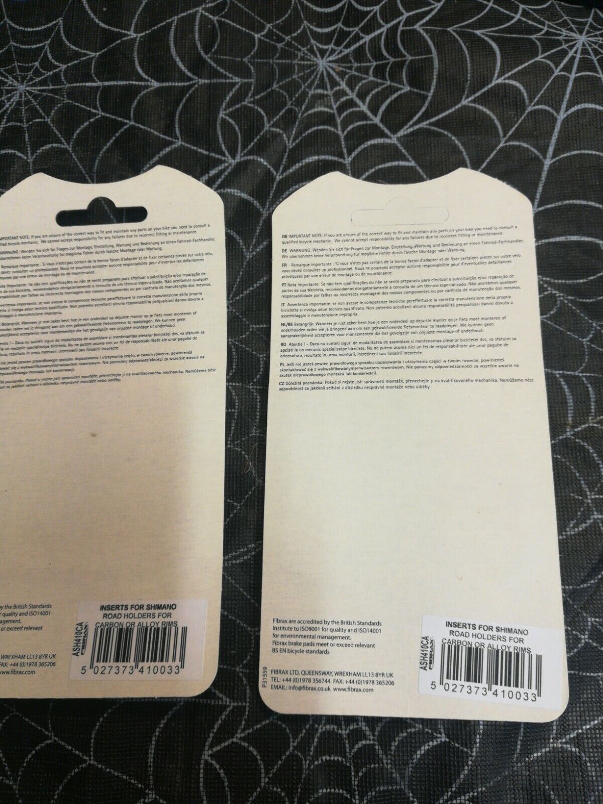 2 PAIR BRAKE PADS SHOES INSERTS PAIR SHIMANO SRAM ALLOY CARBON RIMS ROAD BIKE - Fresh Stock Dated February 2026