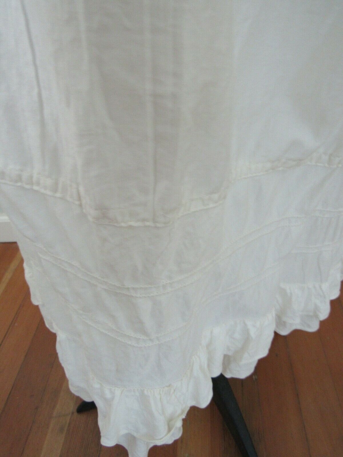 Vintage Edwardian Cotton Underskirt Altered Ruffles  Snap Closure Boho - Fresh Stock Dated December 2025