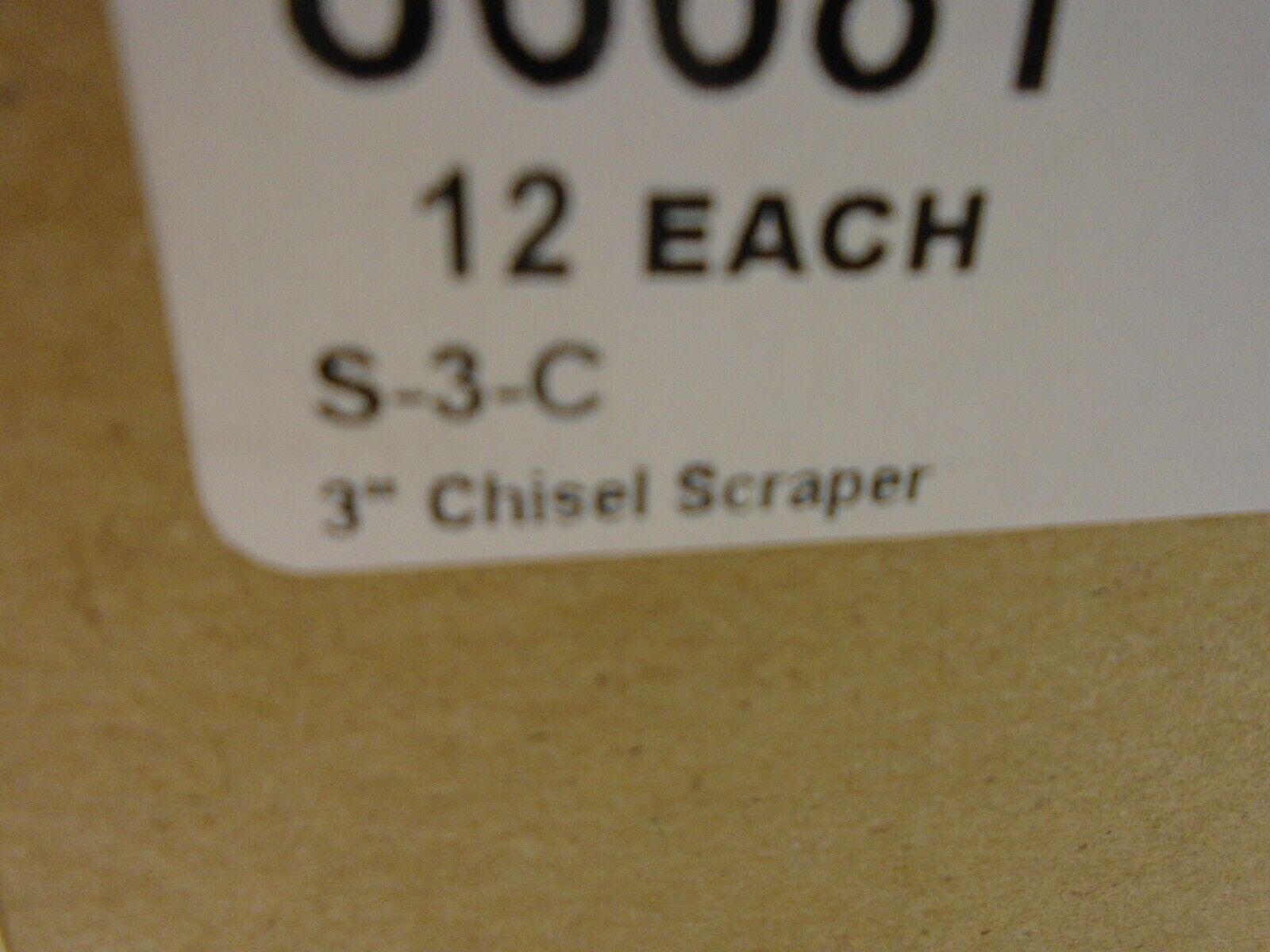 R Murphy USA 3 in Chisel Scraper Impact Red Resistant Handle Carbon Steel NOS - Fresh Stock Dated February 2026