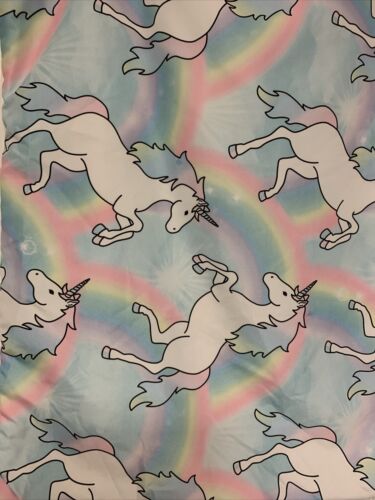 Girls Justice Unicorn Bedding Pillowcase Rainbow Tie Dye 1 Pillowcase One Size - Fresh Stock Dated December 2025