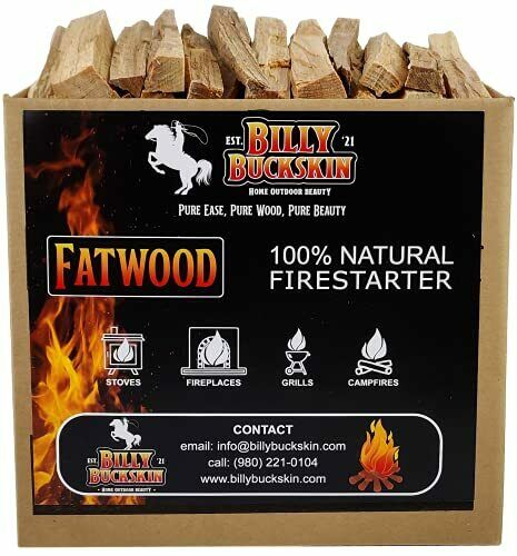 Billy Buckskin Co. 10 lb. Fatwood Fire Starter Sticks | Easy & Safe Fire Starter - Fresh Stock Dated December 2025