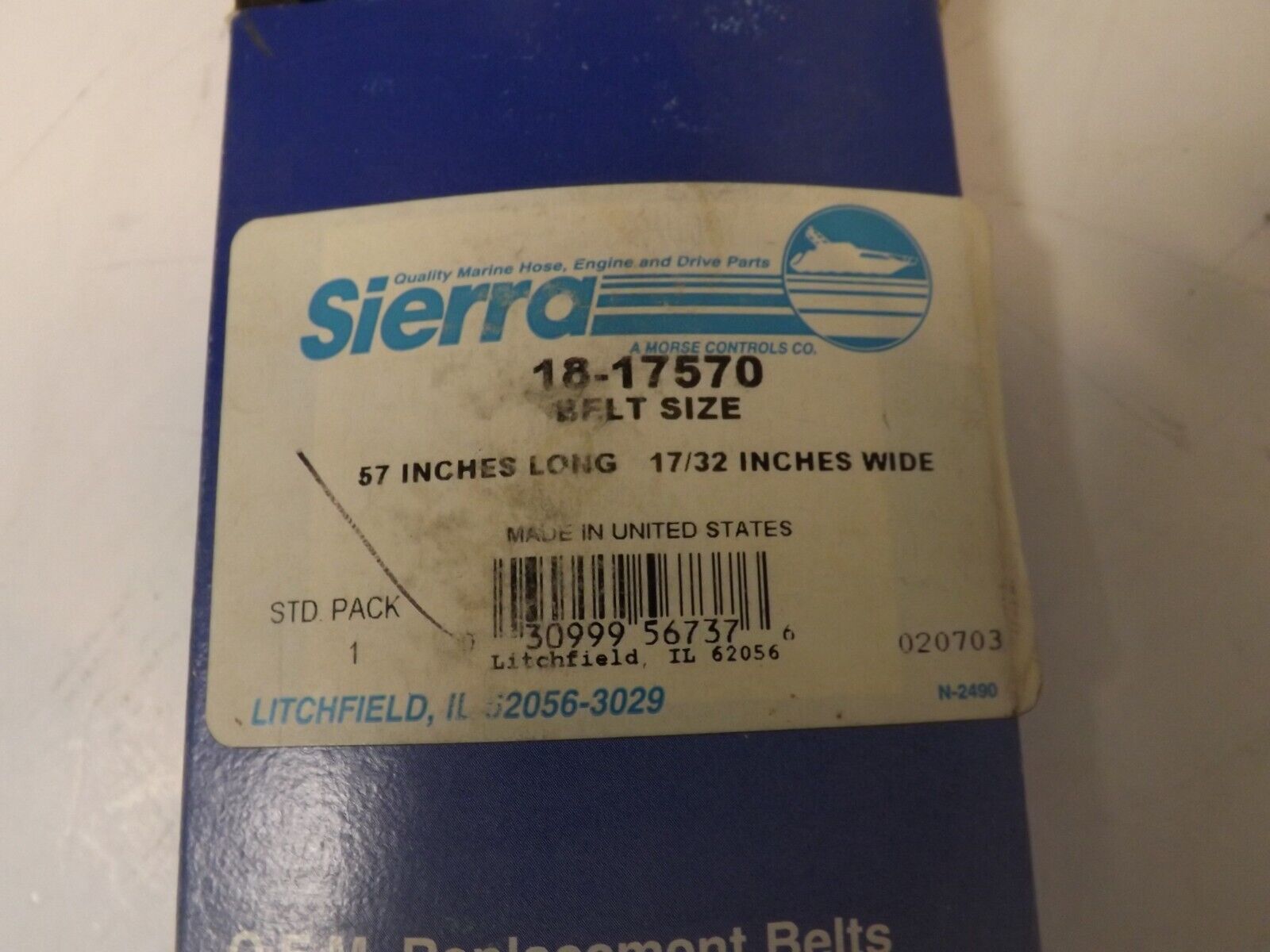 Sierra Marine v-belt 18-17570 57