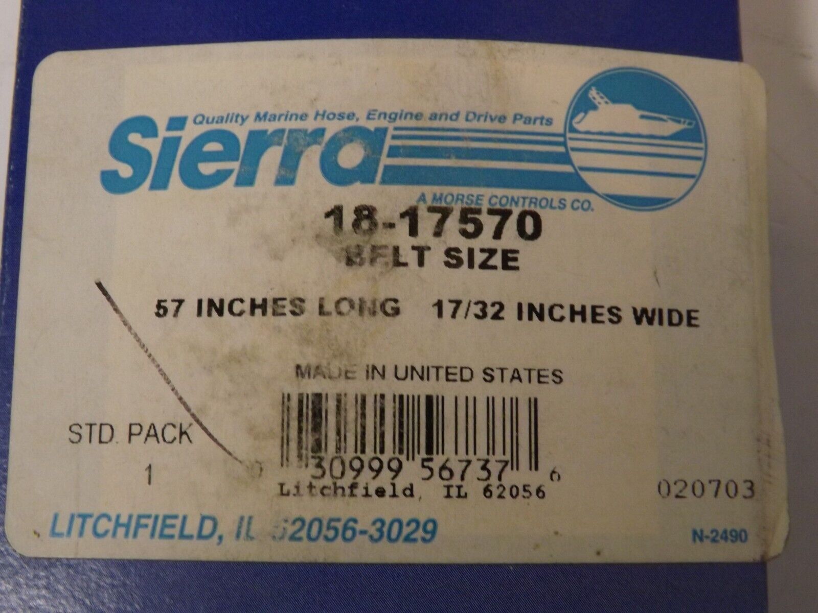Sierra Marine v-belt 18-17570 57