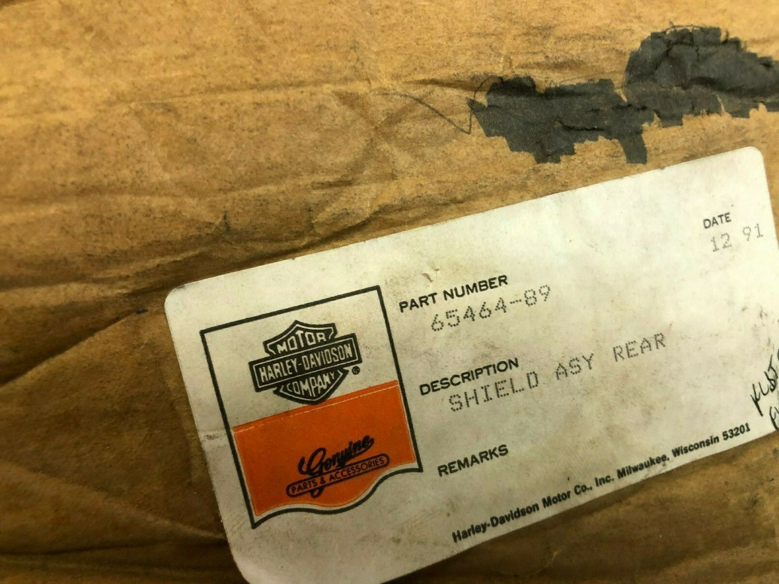 Harley new nos oem softail fatboy nostalgia flstf flstn rear exhaust heat shield - Fresh Stock Dated February 2026