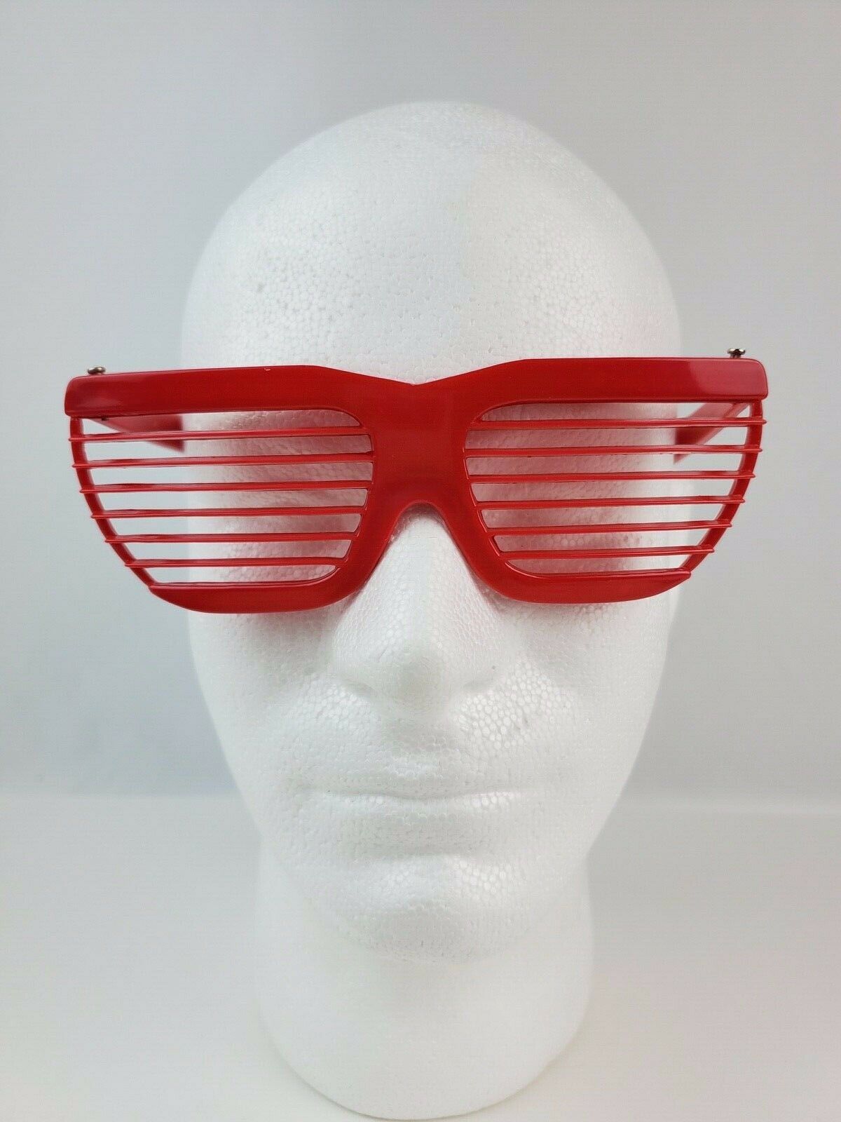 Authentic 1980's vintage Shutter Shades Strawberry Red sunglasses slats NOS - Fresh Stock Dated February 2026