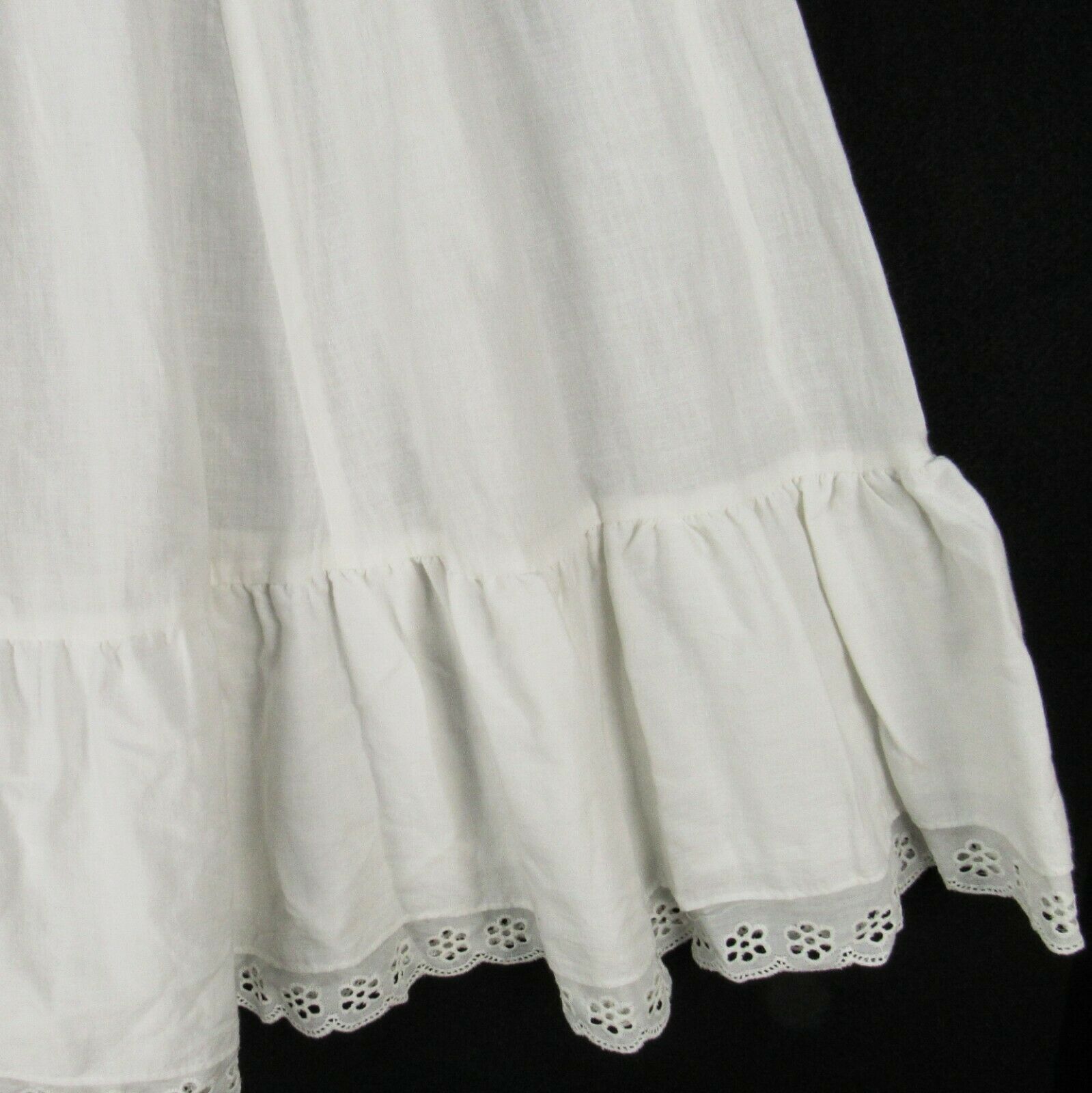 Vintage 90s White Cotton Skirt M 29