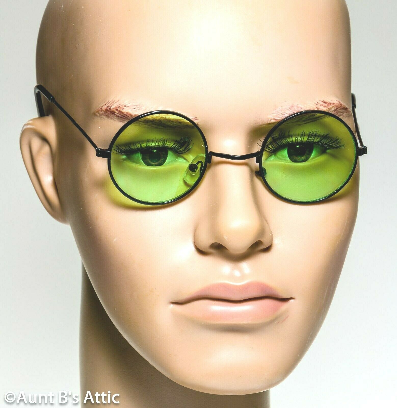 60's Lennon Style Glasses Round Tinted Lens Groovy Costume Accessory - Fresh Stock Dated February 2026