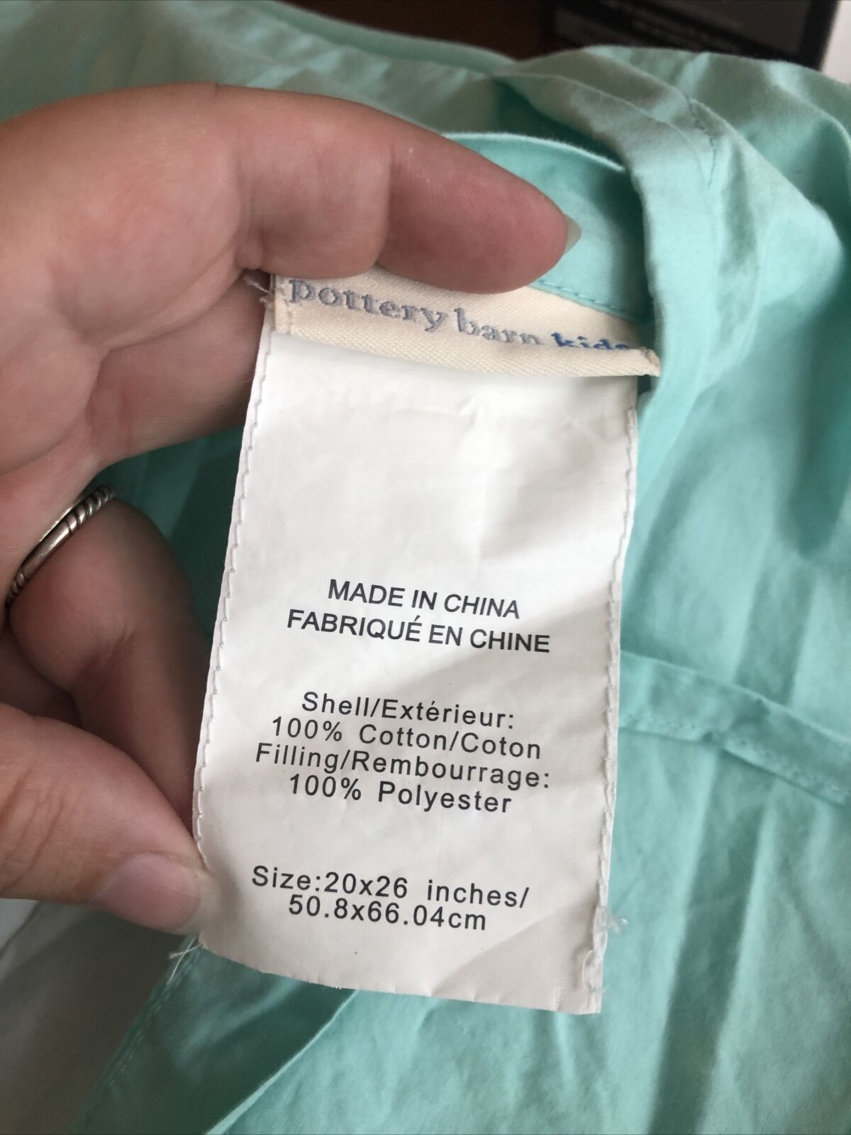 Pottery Barn Kids Pink Teal Preppy Mermaid Quilted Standard Pillow Sham - Fresh Stock Dated February 2026