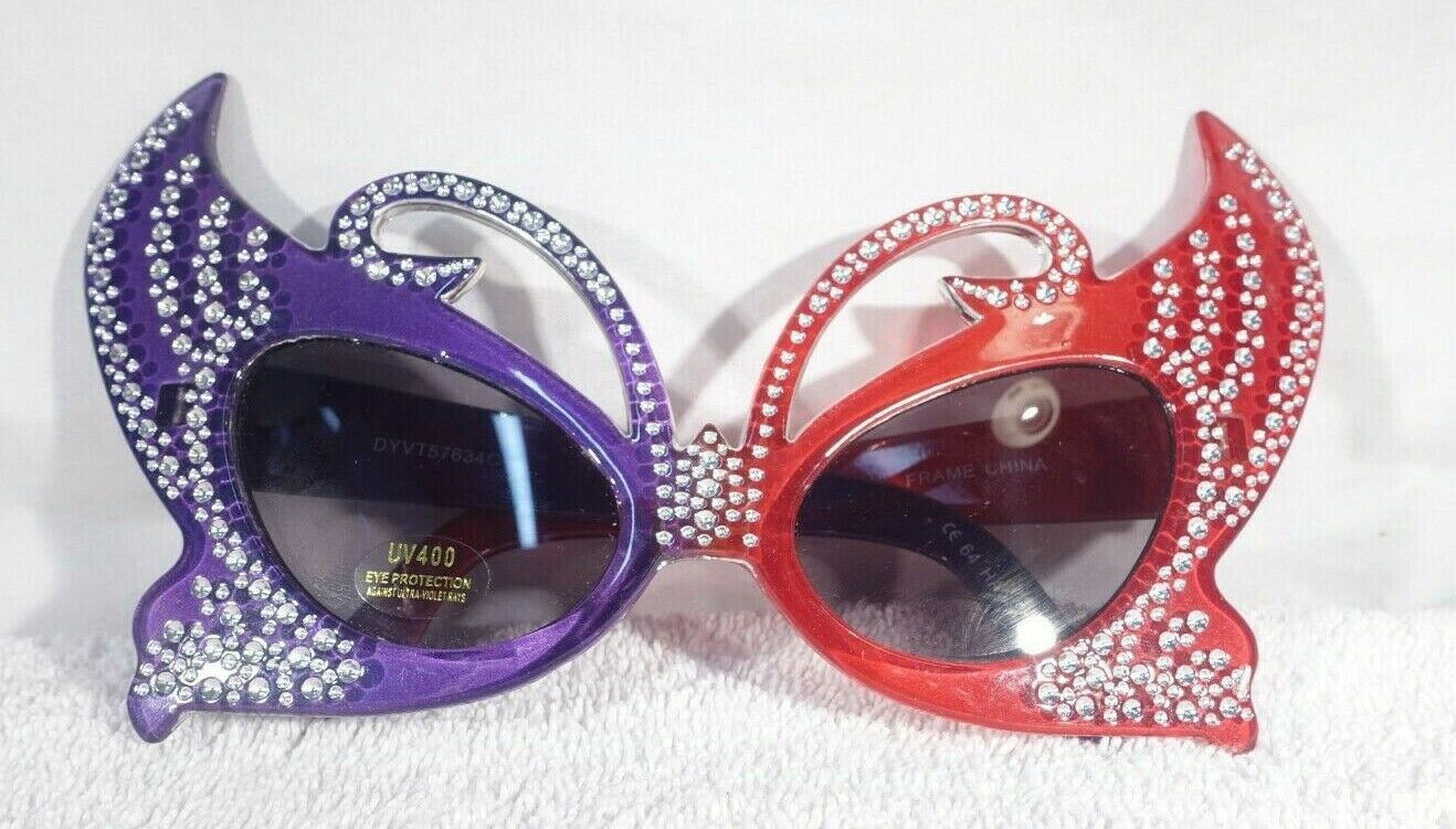 CAT WOMAN NOVELTY SUNGLASSES COSTUME PARTY EYE GLASSES - Fresh Stock Dated February 2026