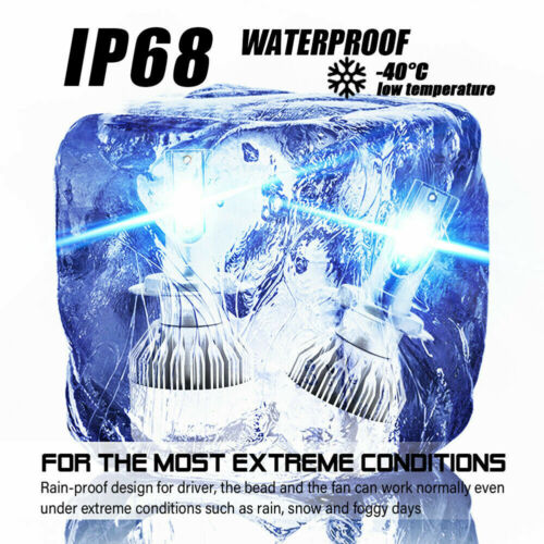 2X H7 LED Headlight Bulbs Kit for Yamaha YZF-R1 07-14/ YZF-R6 2013-15 6000K 100W - Fresh Stock Dated February 2026