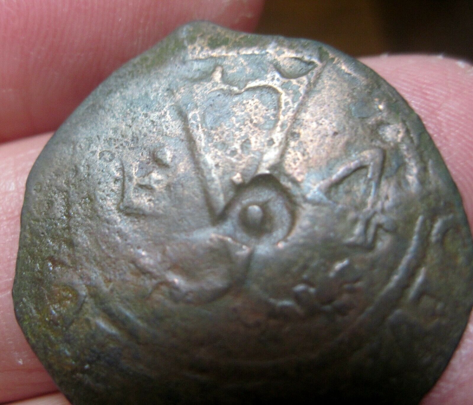 (1516-1556) DOMINICAN REPUBLIC 4 MARAVEDIS w/ ANCHOR(JAMAICA) RARE  -ASSAYER 