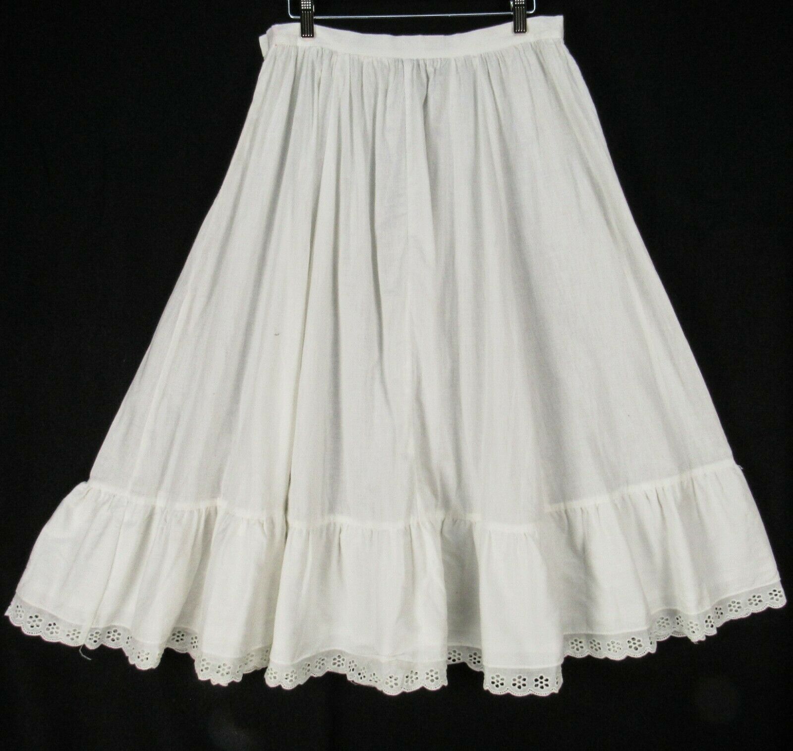 Vintage 90s White Cotton Skirt M 29