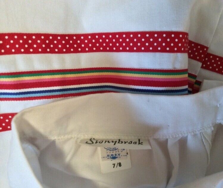 Vintage Women’s Skirt Retro Ribbon Accents Size 7/8 Vintage 1980’s Preppy Red - Fresh Stock Dated March 2026