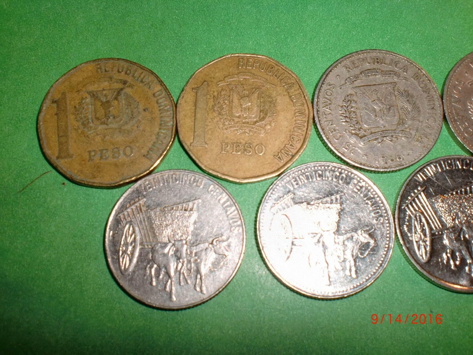 - DOMINICAN REPUBLIC - 7  OLD & NEW HIGH DENOMINATION COINS - RARE-1986-2002#7DX - Fresh Stock Dated December 2025