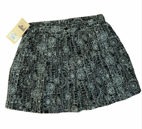 Vintage 90s Nike Tennis Skirt Nylon Pleated Black White Geometric Print NEW M - Fresh Stock Dated February 2026