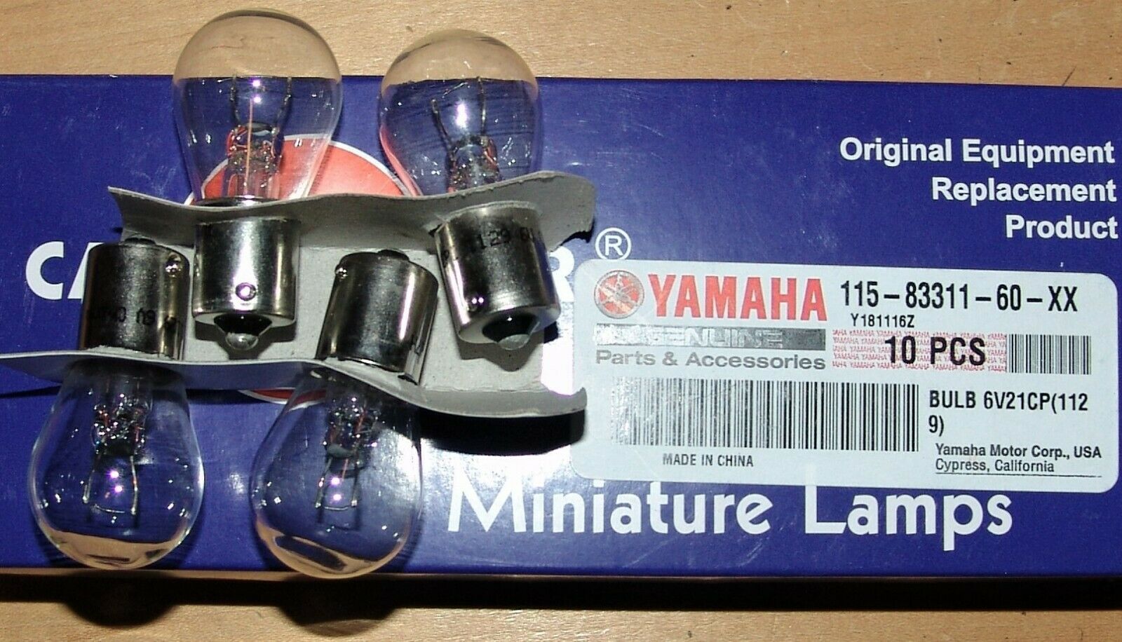Yamaha DT100 DT125 DT175 DT250 YG5T RD60 GT80 XT500  6V Turn Signal/Blinker Bulb - Fresh Stock Dated February 2026