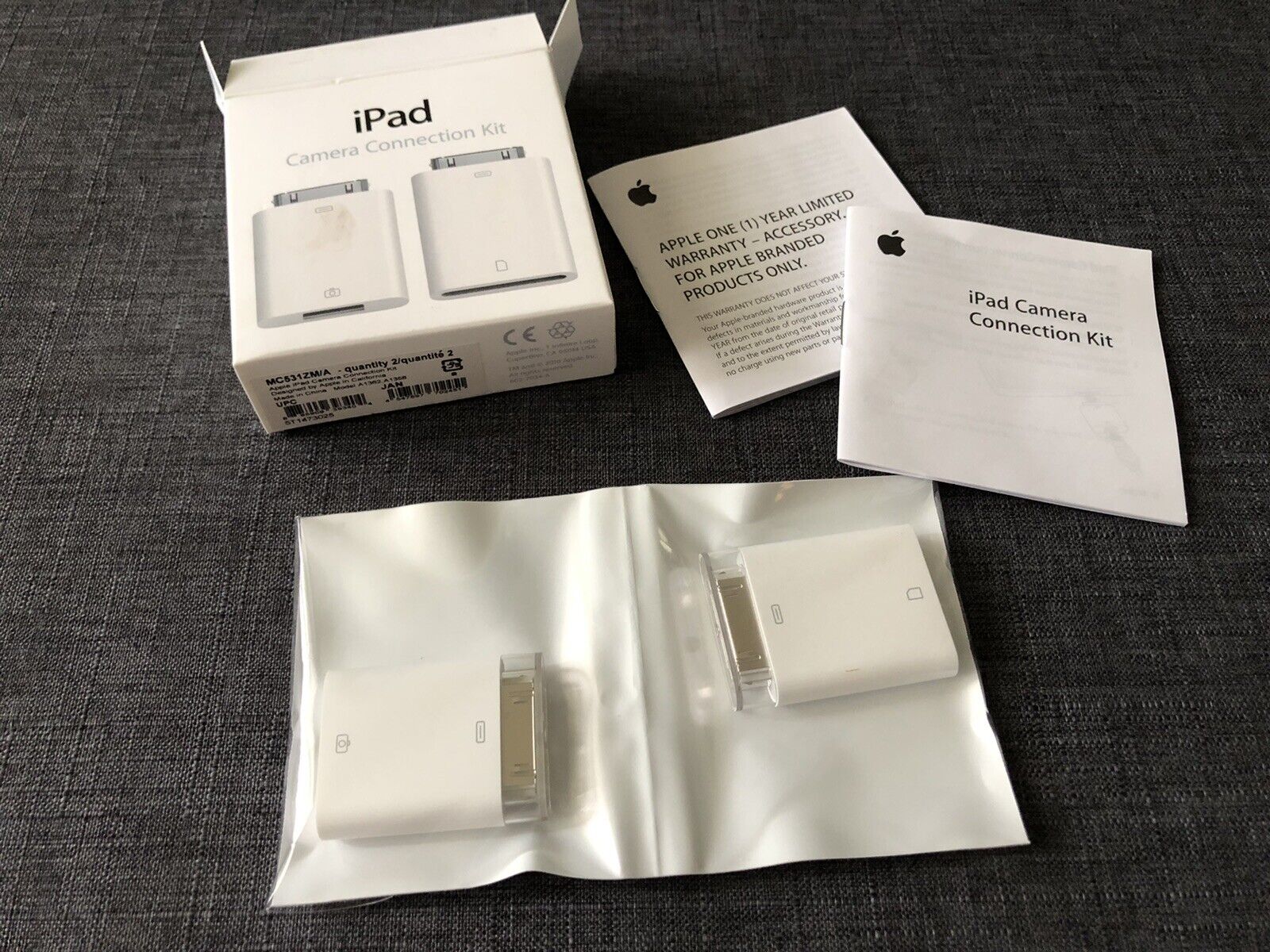 Original Apple iPad Camera Connection Kit (30-Pin) - MC531ZM/A  A1358, A1362 - Fresh Stock Dated February 2026