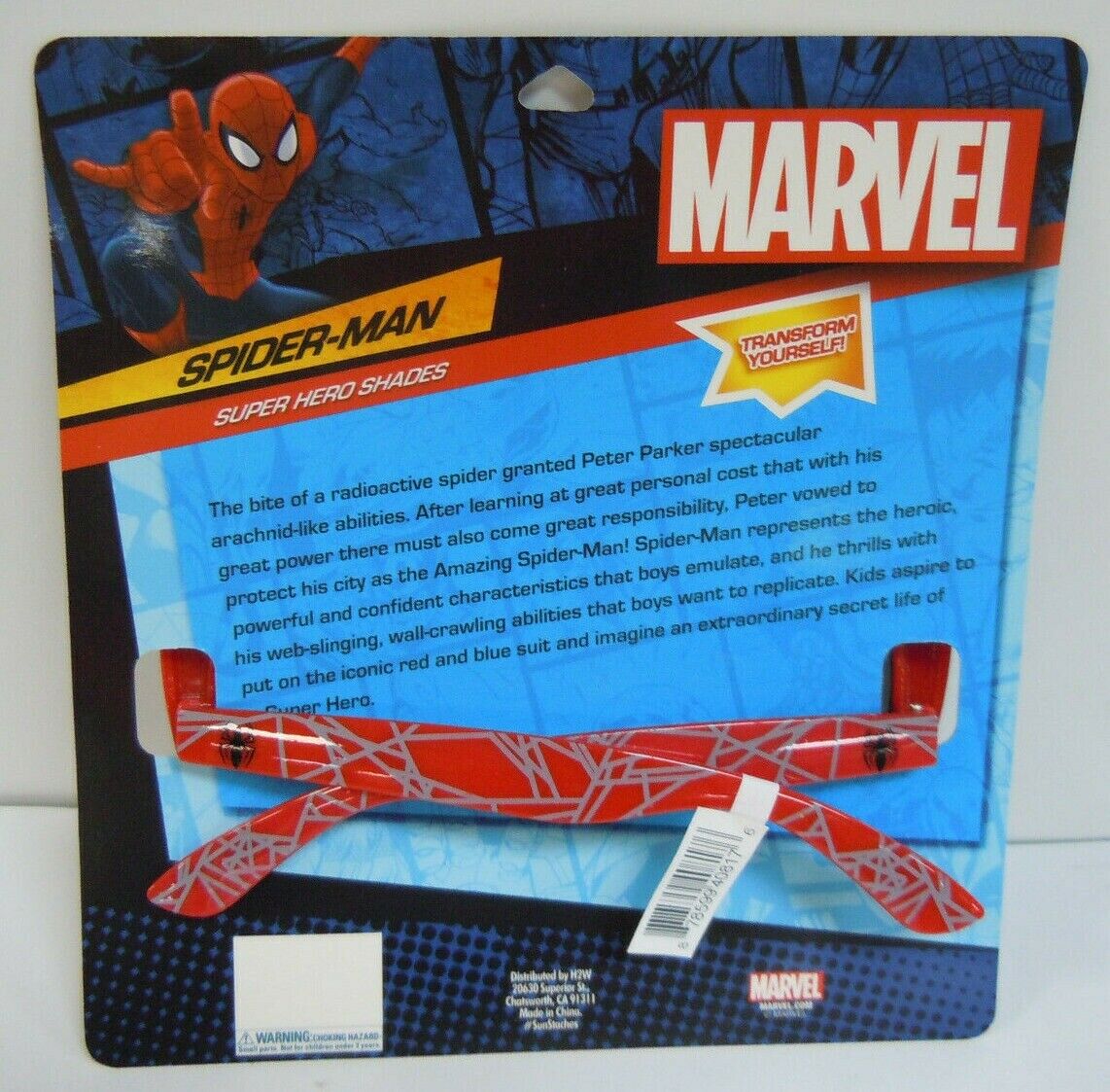 Spider-Man Marvel Sun-Staches Super Hero Sunglasses Cosplay Costume Eyewear NEW - Fresh Stock Dated February 2026