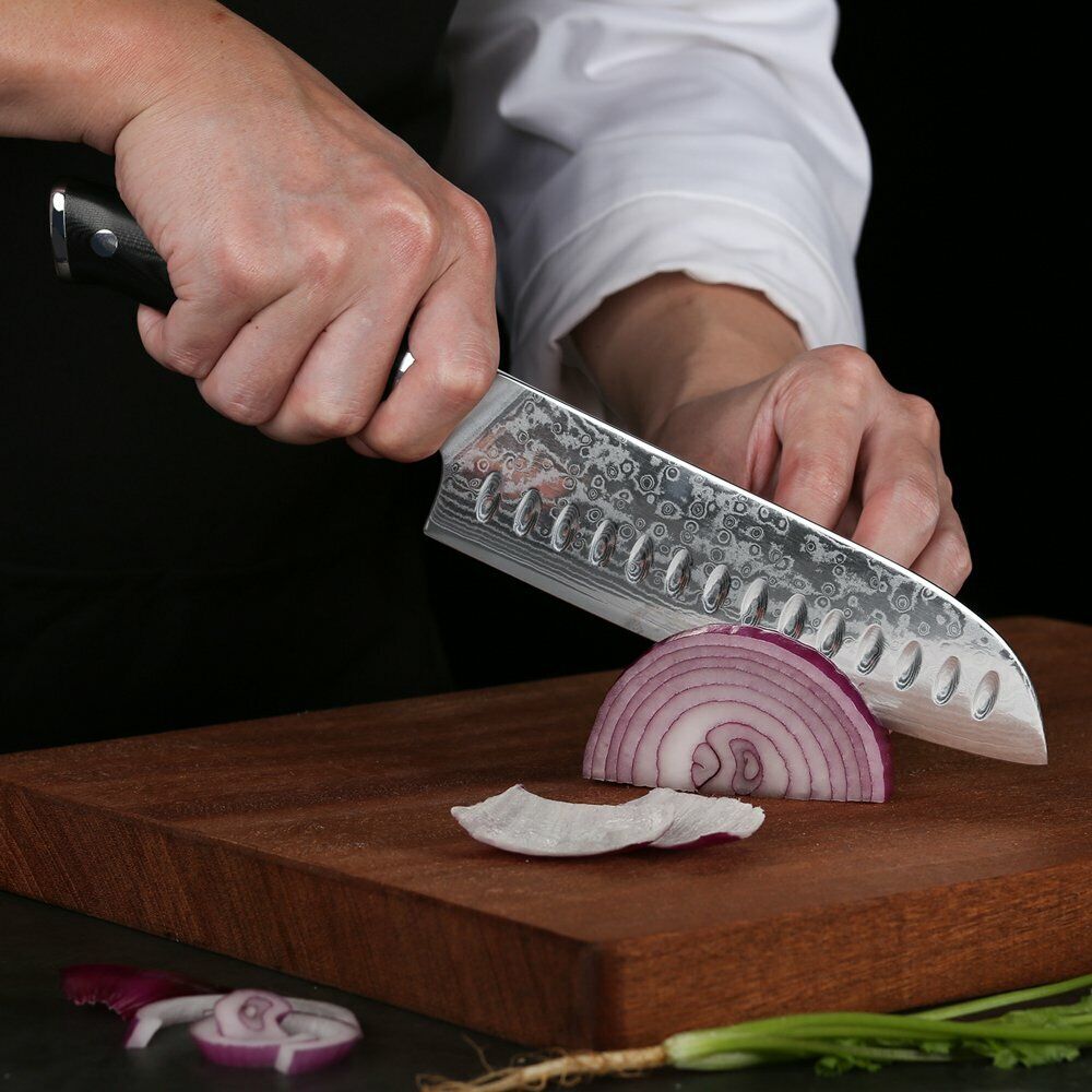 TURWHO 7inch Santoku Knife 67-Layer Japanese VG10 Damascus Steel Kitchen Knife - Fresh Stock Dated December 2025