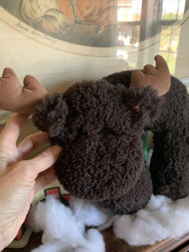 POTTERY BARN KIDS BROWN MOOSE WARM FLEECE TRAVEL PILLOW AIRPLANE CAR RIDES - Fresh Stock Dated December 2025