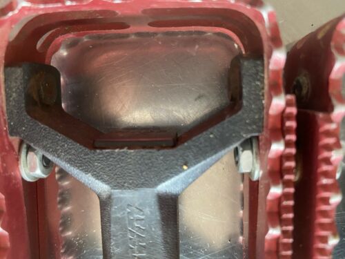 Skyway Tuff Pedals 9/16 Old School BMX PK Ripper Hutch Red - Fresh Stock Dated December 2025