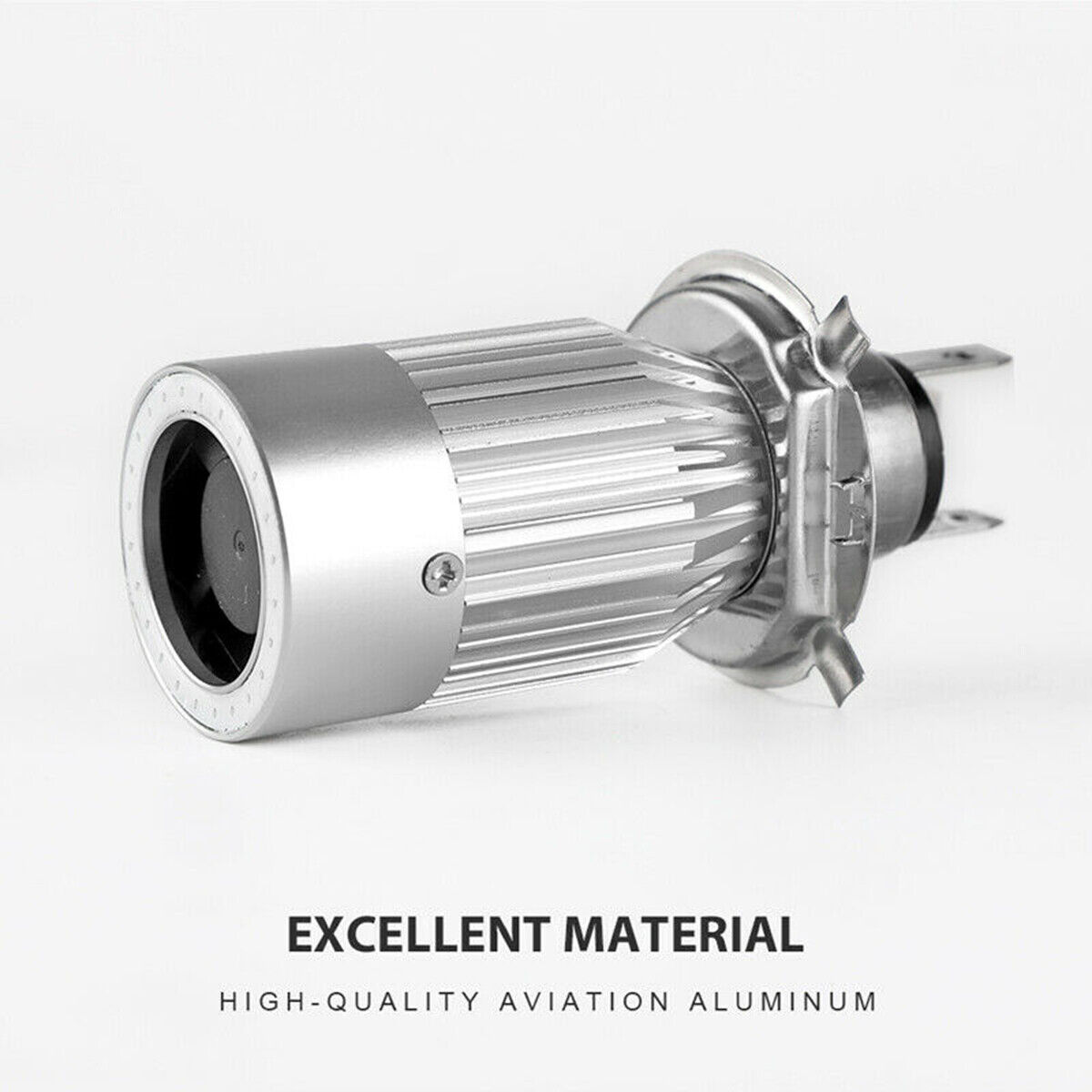 H4 HB2 9003 Motorcycle LED Headlight Kit Hi/Lo Bulb 2000LM With Red Halo Rings O - Fresh Stock Dated February 2026