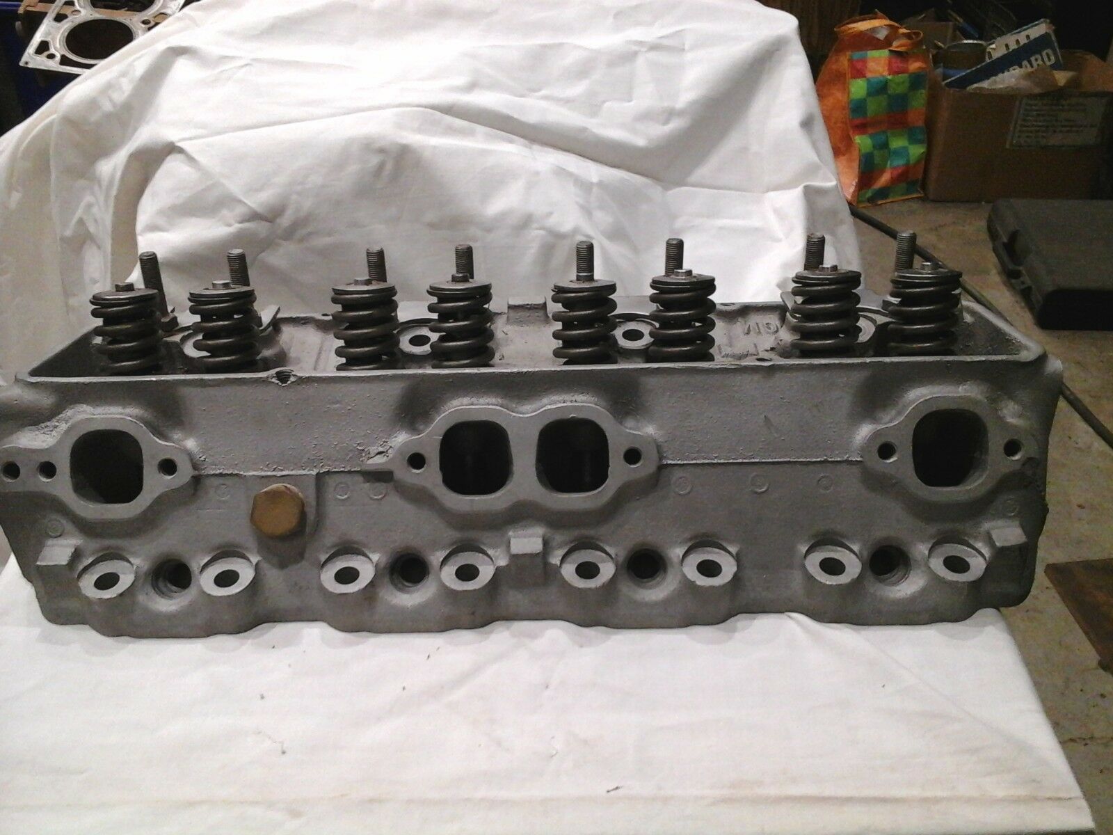 Pair GM Chevrolet SBC Vintage Aluminum Cylinder Heads - Fresh Stock Dated February 2026