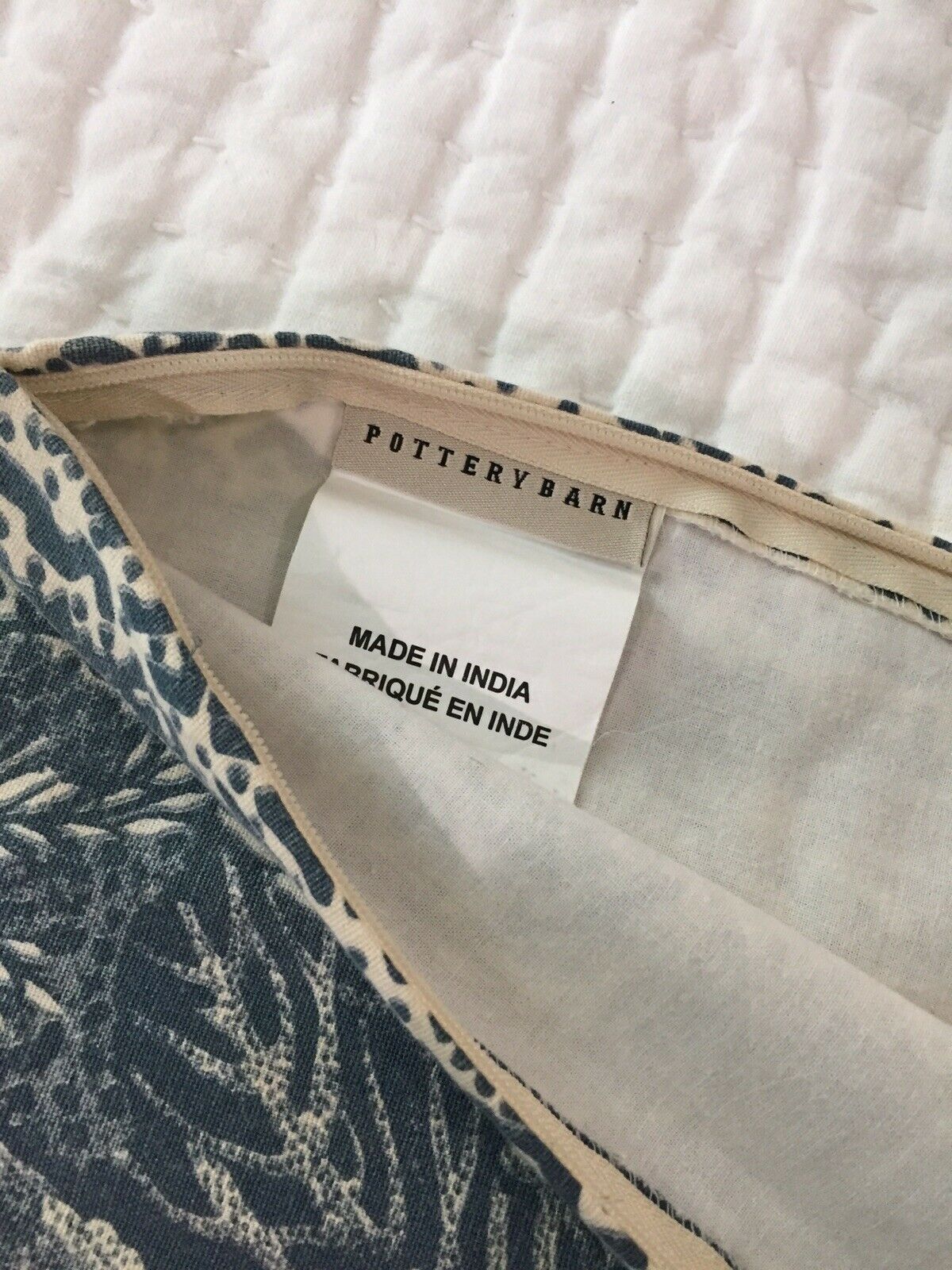 Pottery Barn Pillow Cover Rectangle Lumbar Indigo 16x26 - Fresh Stock Dated December 2025