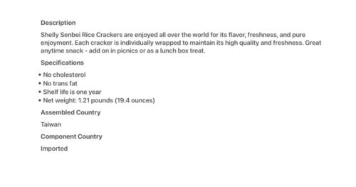 Japanese Rice Crackers Senbei Salty-Sweet Large Bag 19.4 Oz - Fresh Stock Dated December 2025