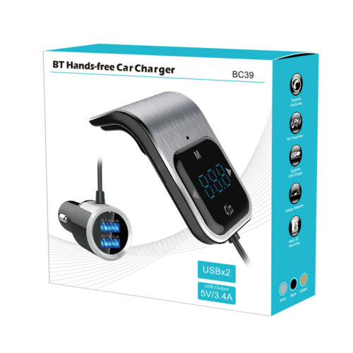Cigarette Lighter Bluetooth Car Charger Kit 2USB HD FM Transmitter MP3 Player-R7 - Fresh Stock Dated February 2026