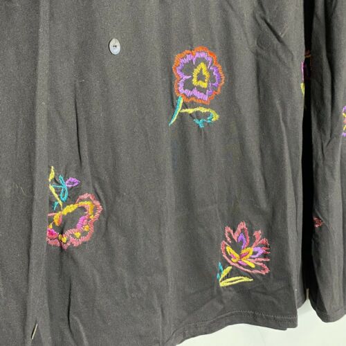 Vintage Carole Little Sport Maxi Skirt Black Floral Embroidered - Fresh Stock Dated December 2025