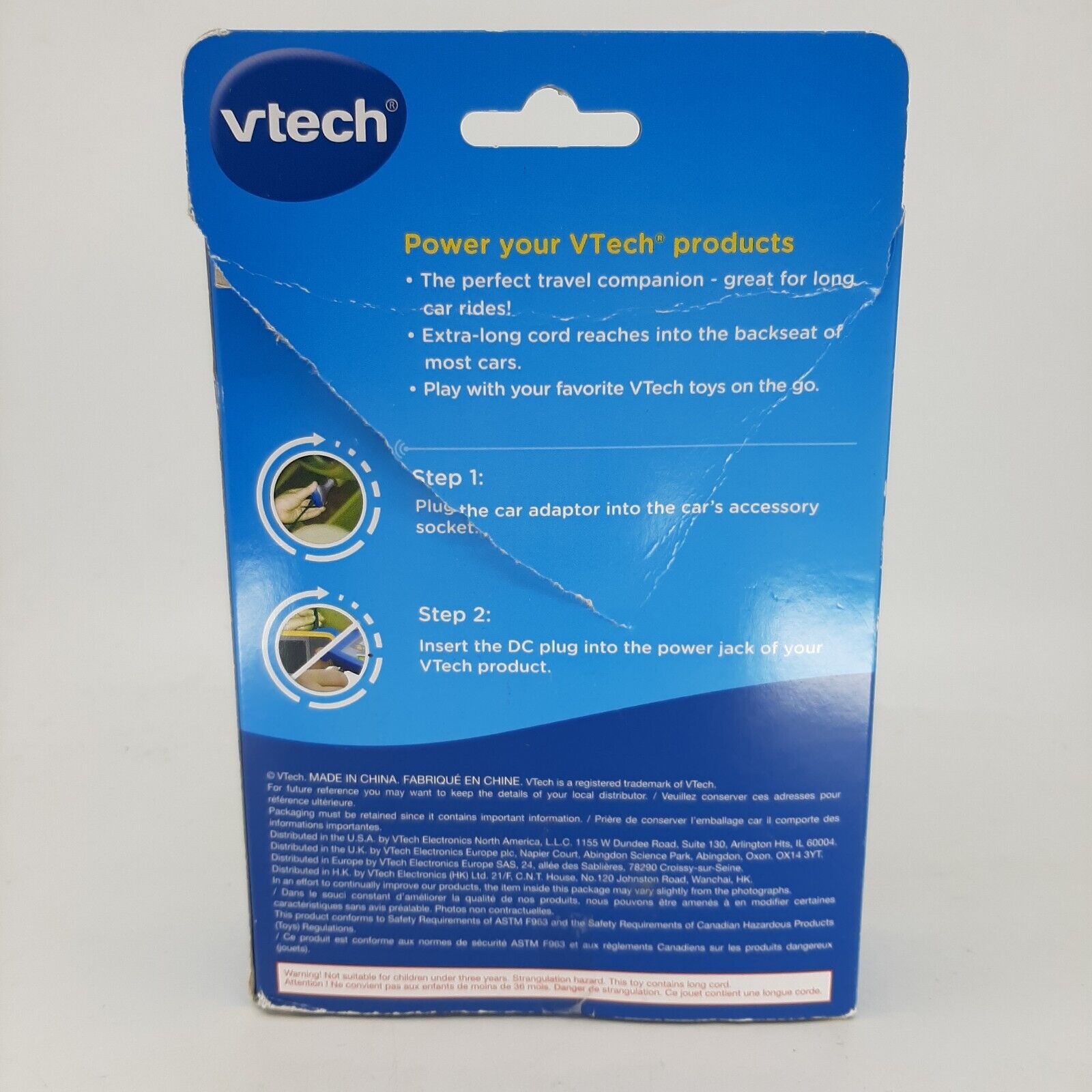 Vtech Car Adaptor For All Compatible Vtech Products NEW in Package - Fresh Stock Dated February 2026