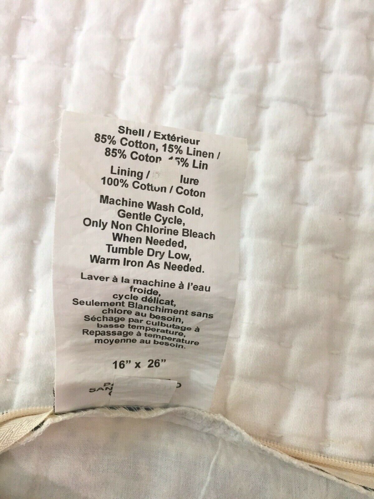 Pottery Barn Pillow Cover Rectangle Lumbar Indigo 16x26 - Fresh Stock Dated December 2025