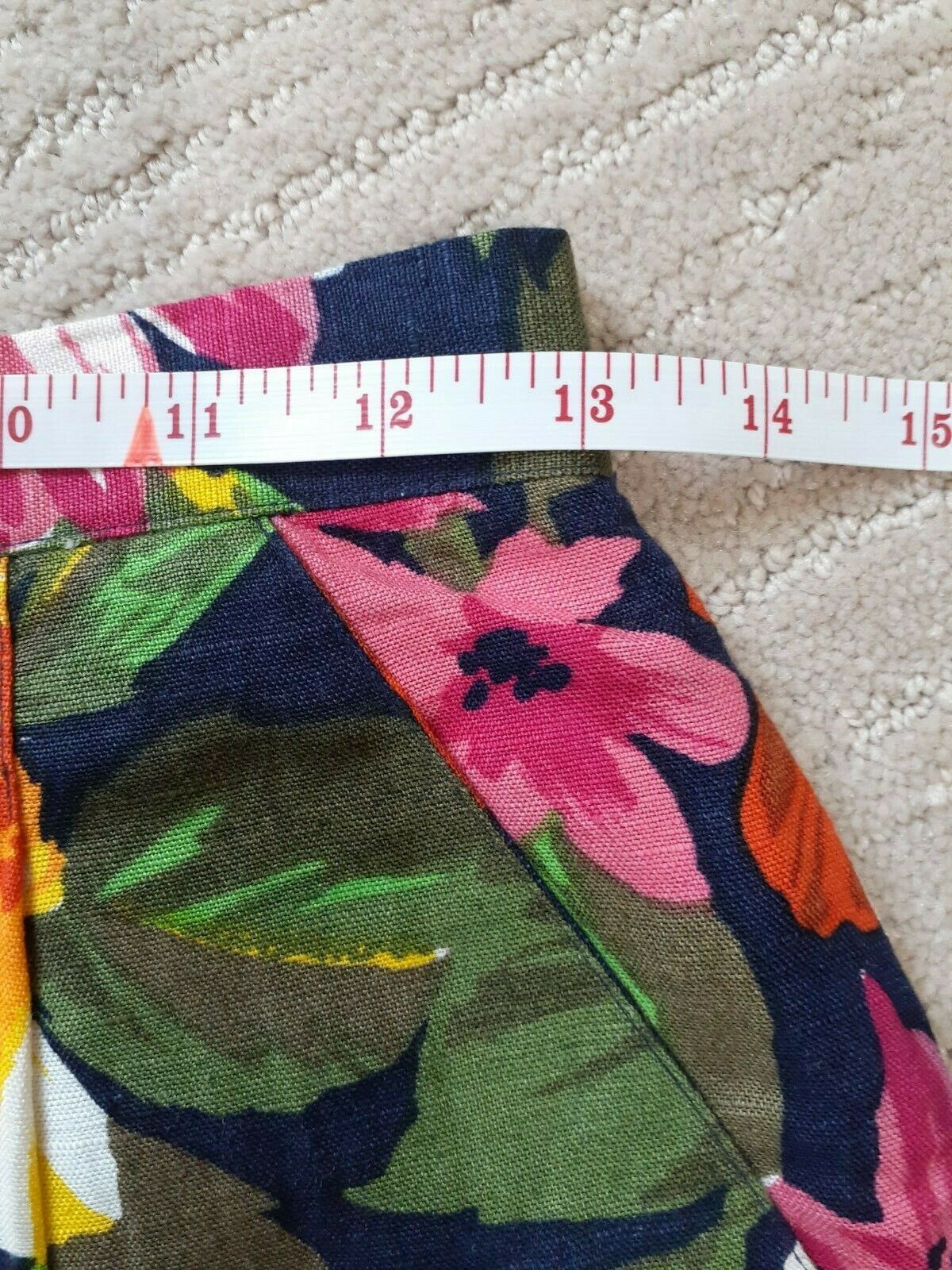 J.G. Hook Vintage Floral Linen Blend pencil Skirt w/ Pockets Sz 4 Career Casual - Fresh Stock Dated February 2026