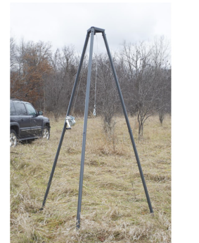 Outdoor Portable Tripod Game Hanger Deer Hog Lift System Easy Set Up - Fresh Stock Dated February 2026