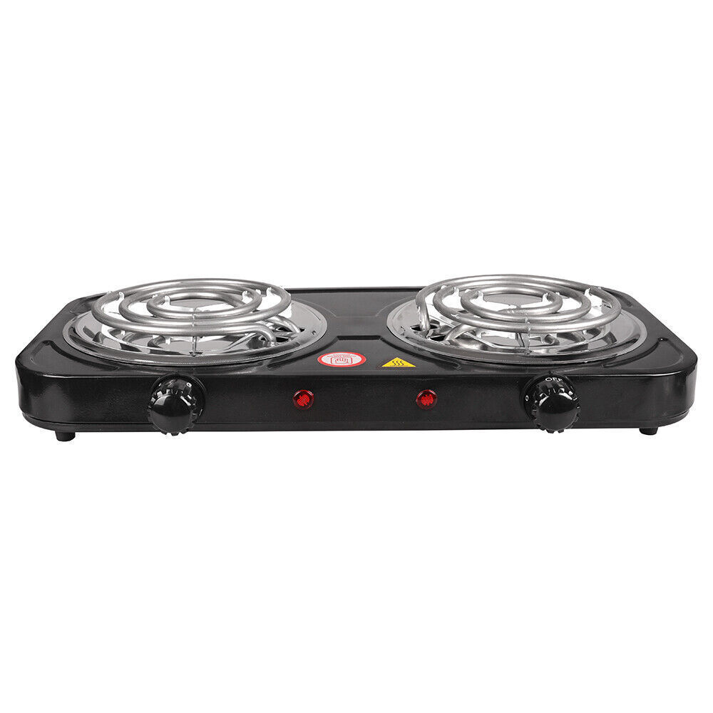 Portable Electric Double / Single Burner Hot Plate Stove Travel Cook Countertop - Fresh Stock Dated February 2026