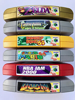 Nintendo 64 N64 End Labels All 296 Custom Game Stickers + homebrew, Variants - Fresh Stock Dated December 2025