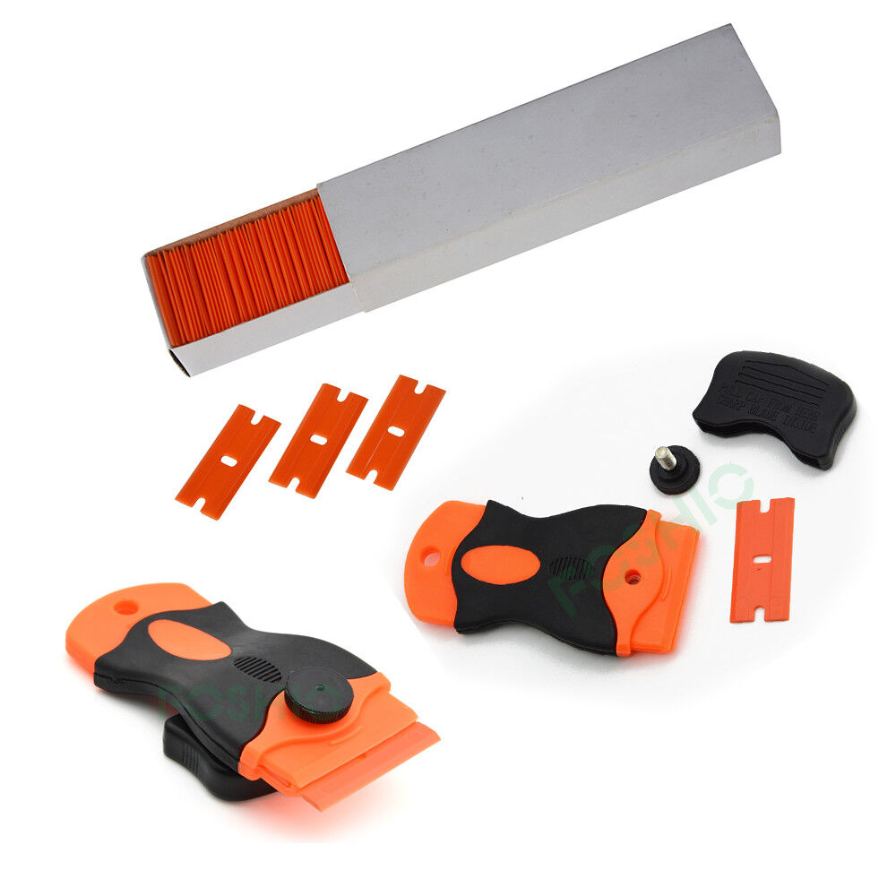 Retractable Razor Scraper, Plastic Double Edged Blades Spatula Removal Cleaning - Fresh Stock Dated February 2026