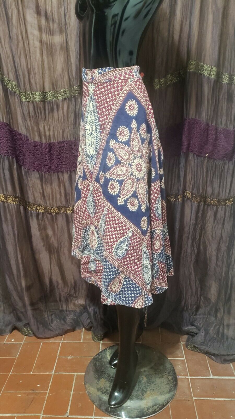 Vintage 90's Ethnic India Grunge Wrap Skirt - Fresh Stock Dated March 2026