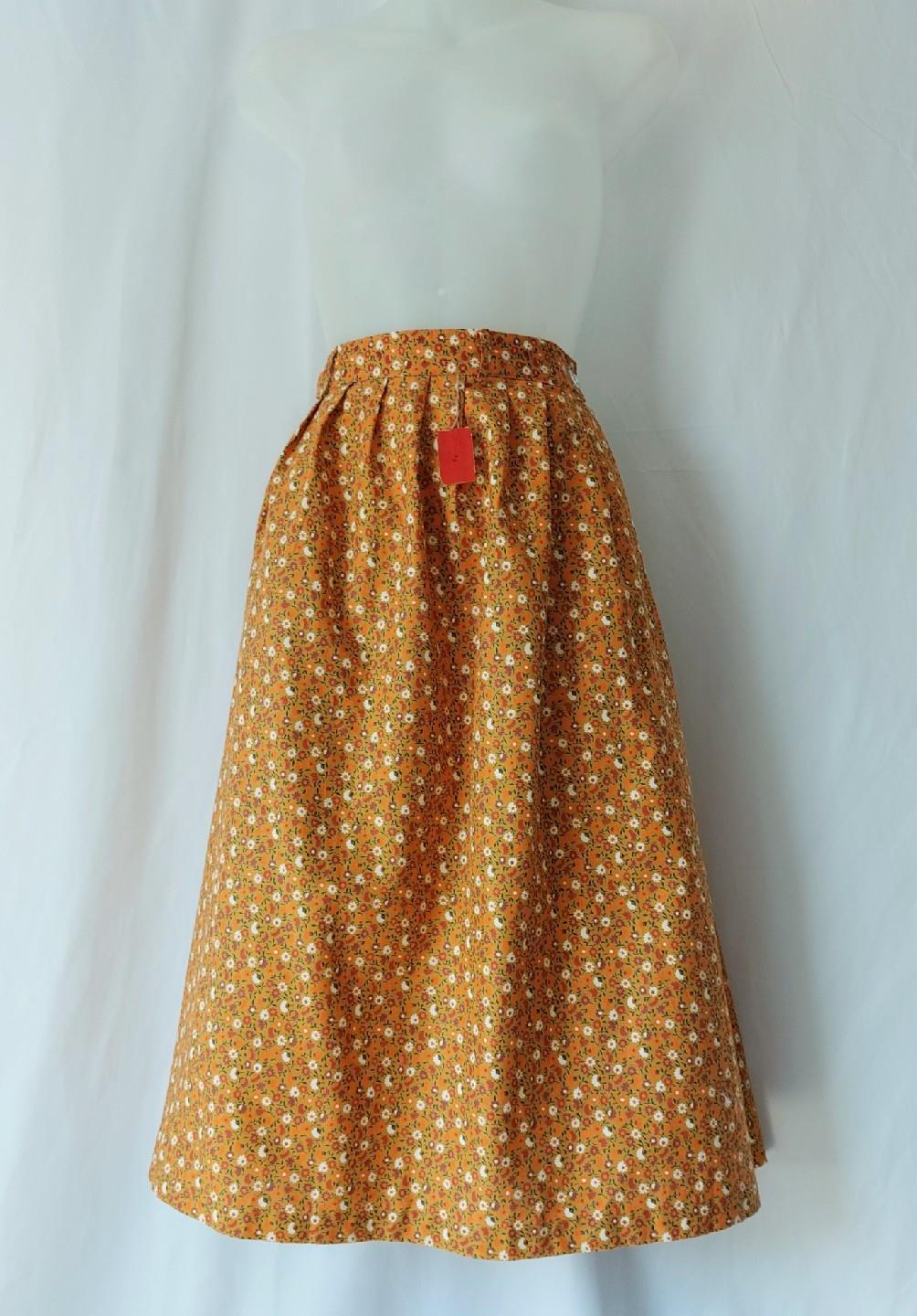 NWT TINY FLORAL PRINT 50s 60s Vintage Mid-Century A-line SKIRT - 30 inch waist - Fresh Stock Dated March 2026